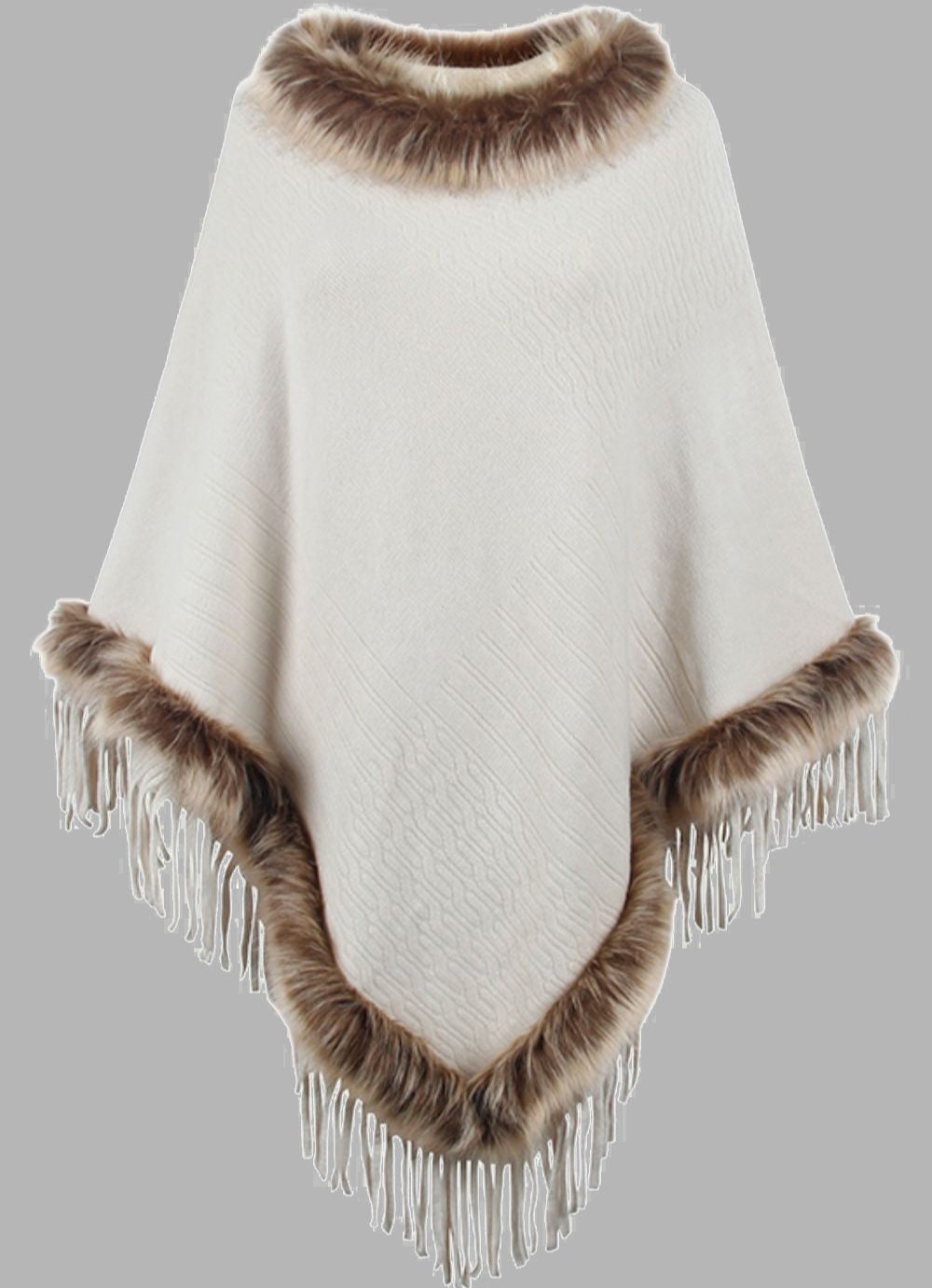 Estelle | Faux fur dames poncho