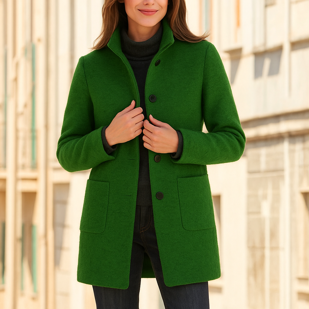 De Selah jas combineert moeiteloze warmte met tijdloze stijl. Met een klassiek ontwerp en flatterende pasvorm is deze jas perfect voor casual uitjes, kantoordagen en frisse dagen. Verkrijgbaar in koningsblauw, donkergrijs, groen, lichtgrijs, blauw, maten S-2XL. Voeg elegantie en comfort toe aan je garderobe met de Selah. Bestel nu en geniet van een stijlvolle look en knus comfort tijdens de koelere maanden!