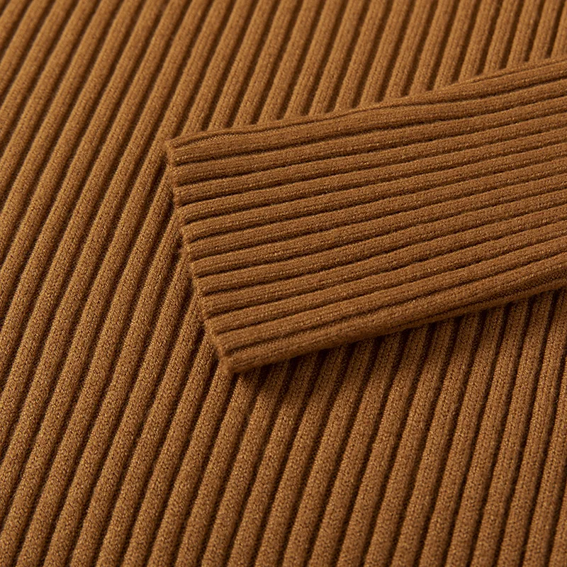 Una | Gebreide jurk met lange mouwen