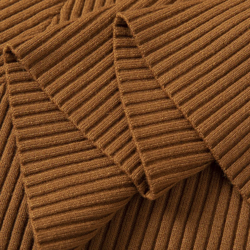 Una | Gebreide jurk met lange mouwen