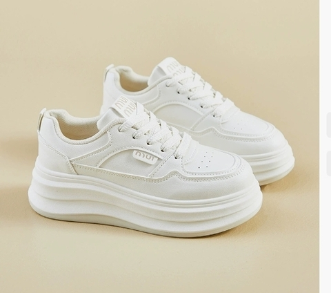Veyna | Trendy Witte Platform Sneaker