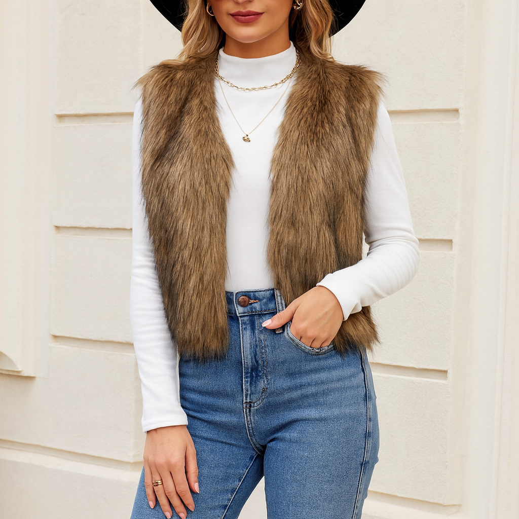 Gemma | Stijlvol faux fur vest voor vrouwen