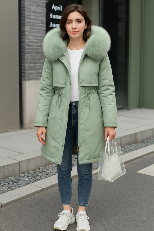 Adaline | Voeg warmte en elegantie toe aan je wintergarderobe met de Adaline. Deze stijlvolle jas heeft een luxueuze capuchon, een zachte binnenvoering en een verstelbare taille voor een flatterende pasvorm. Verkrijgbaar in rijke tinten zoals bruin, zwart, groen, blauw en rood, en maten S-2XL. Perfect voor winterse uitjes, stadswandelingen of casual gelegenheden. Combineer comfort en verfijning met de Adaline. Bestel nu en blijf chic en warm dit seizoen!