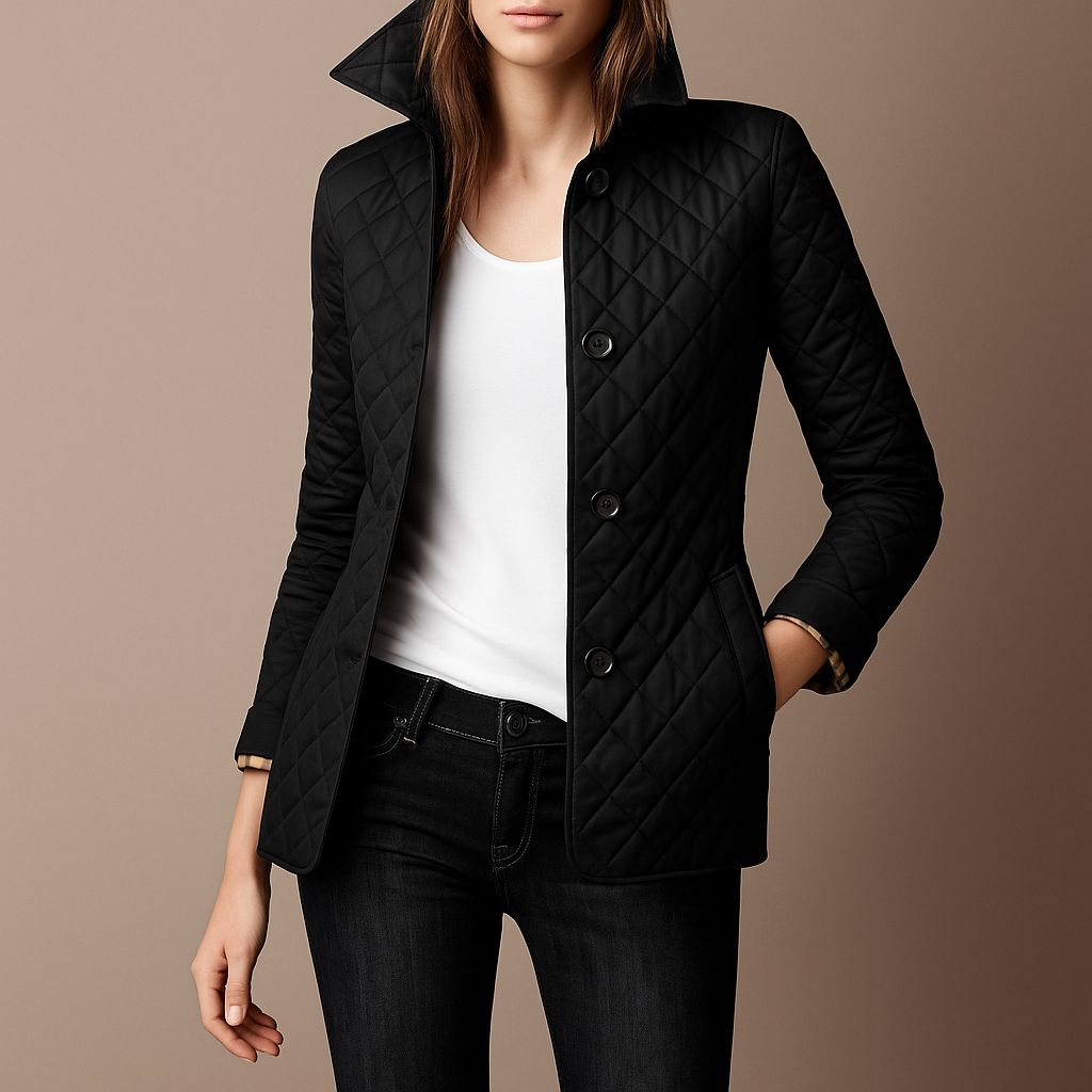 Sylwia | Gewatteerde jas met knoopsluiting