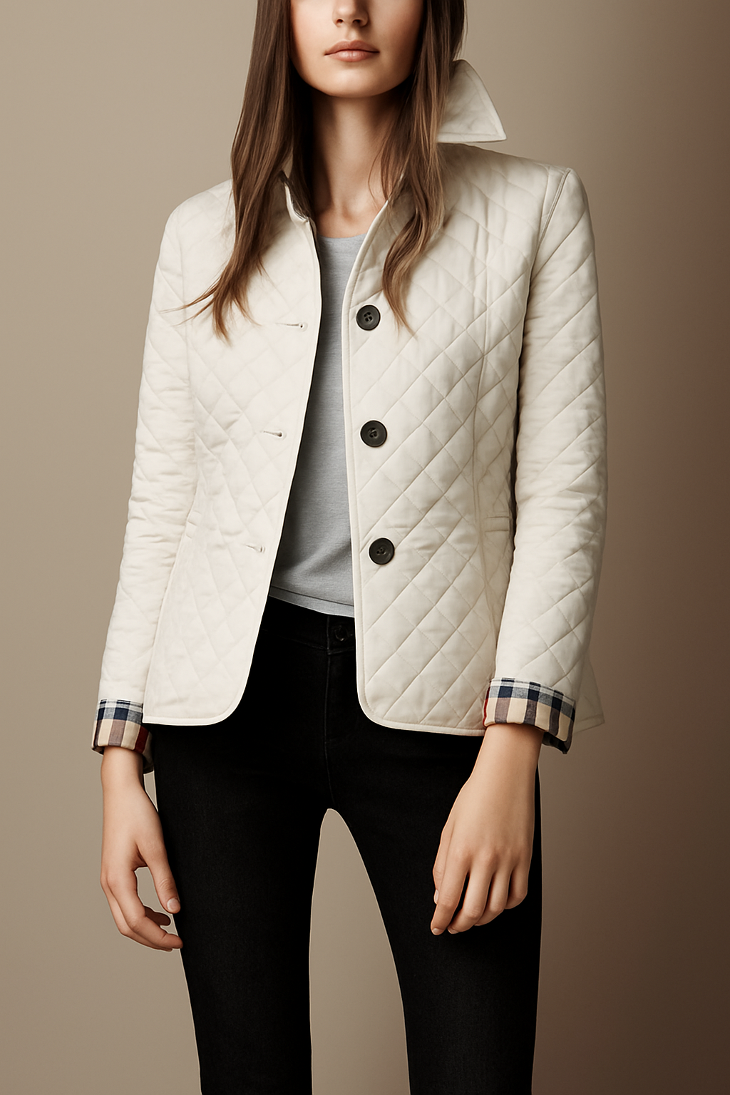 Sylwia | Gewatteerde jas met knoopsluiting