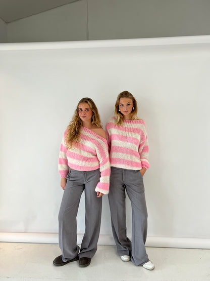 Livia | Gebreide sweater met strepen