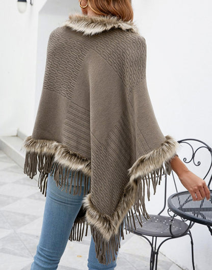 Estelle | Faux fur dames poncho
