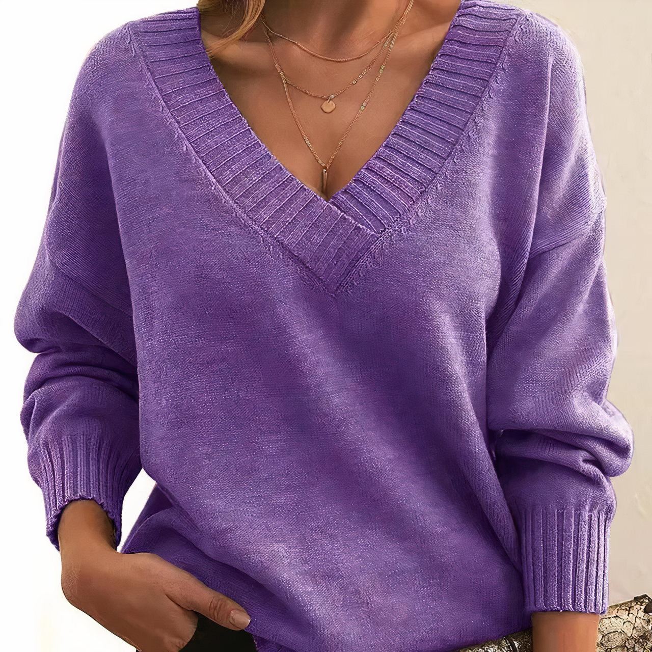 Carlina | Modieuze fleece trui