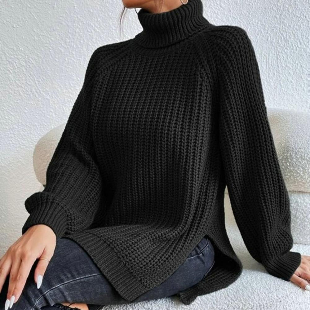 Leilana turtleneck trui: stijlvolle trui met zijsplit en moderne pasvorm. Gemaakt van een mix van polyester en spandex voor flexibiliteit en comfort. Perfect voor elke gelegenheid, dankzij het trendy design en de veelzijdige kleuren: Zwart, Wit, Rood, Paars en Groen. Beschikbaar in maten S t/m 3XL. Combineer elegantie en comfort met de Leilana, een must-have voor een chique en moderne look. Bestel nu en upgrade je garderobe!