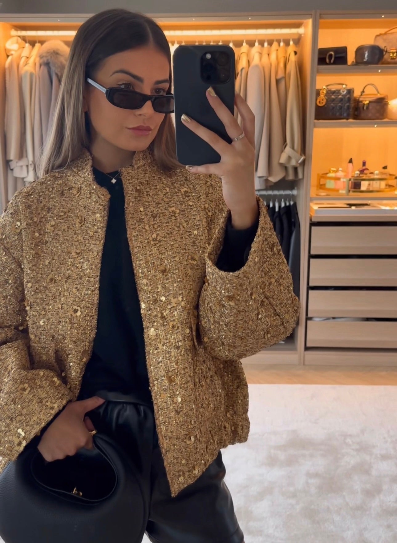 Zaryana | Gouden Sequin Jacket