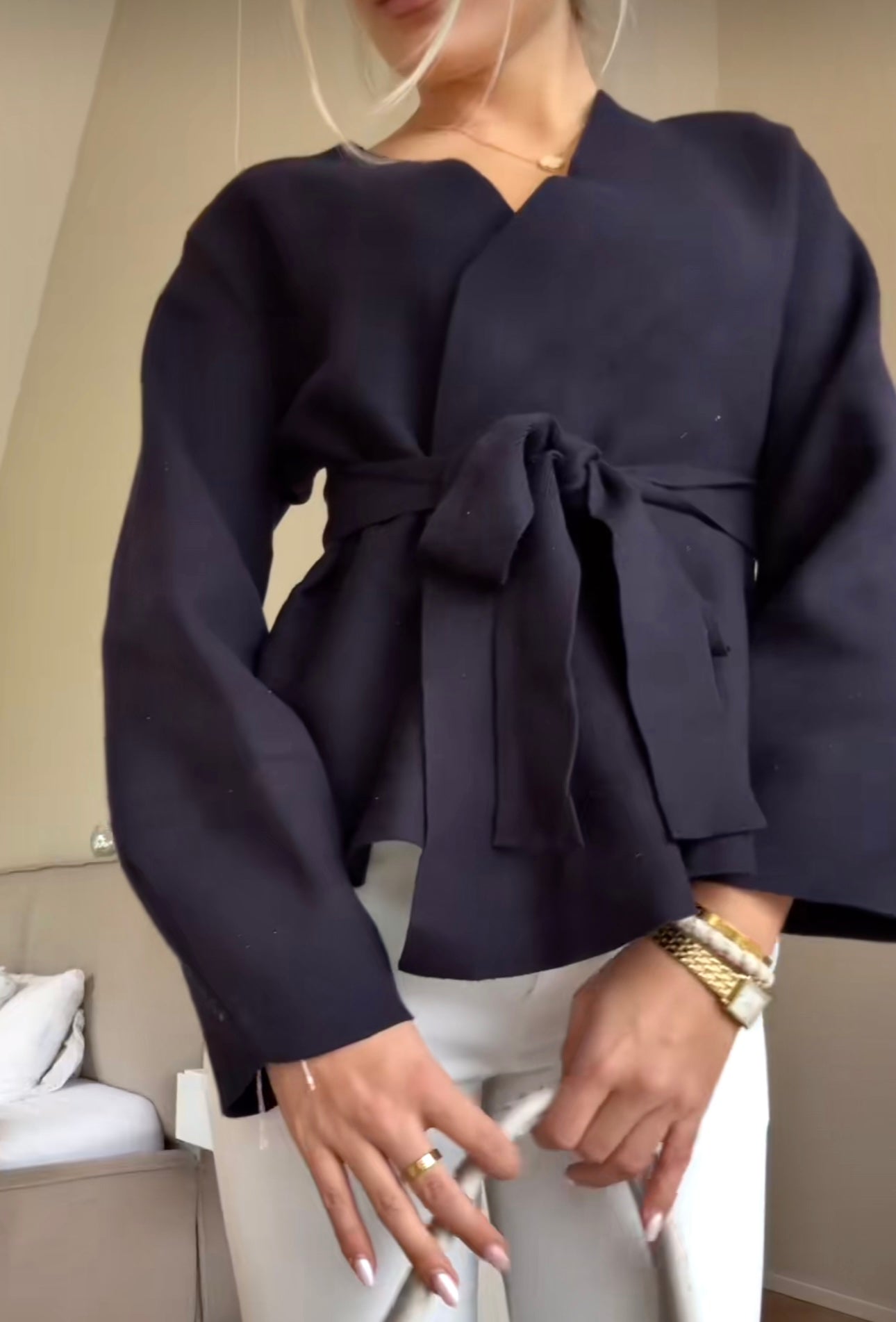 Lysara | Cardigan met strik