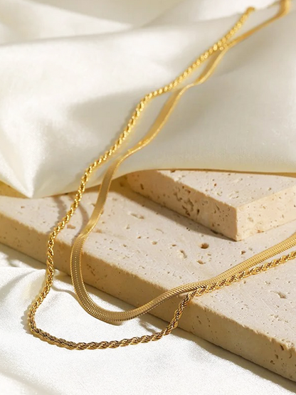 Novella | Dubbel Gelaagde Ketting Goud