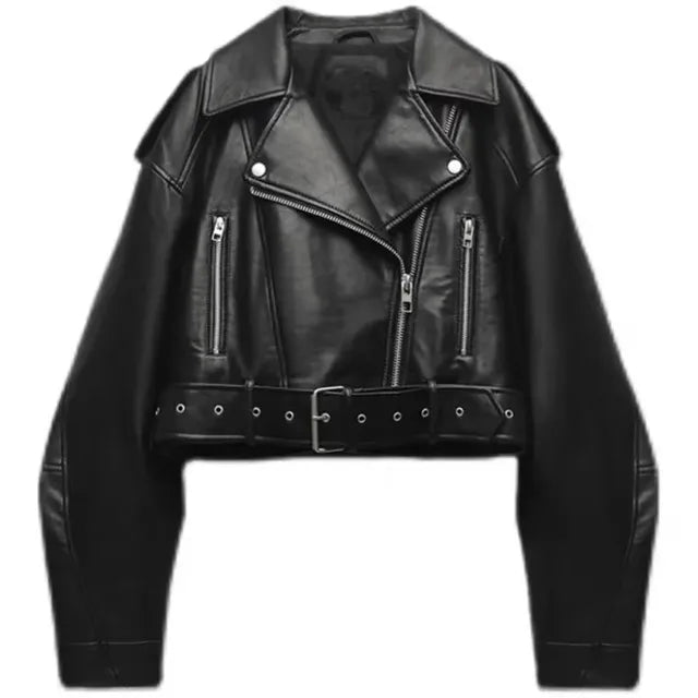 Mindy | Stijlvolle cropped bikerjack