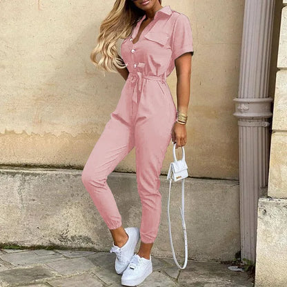 Kendra - Jumpsuit met Knoopsluiting voor Dames
