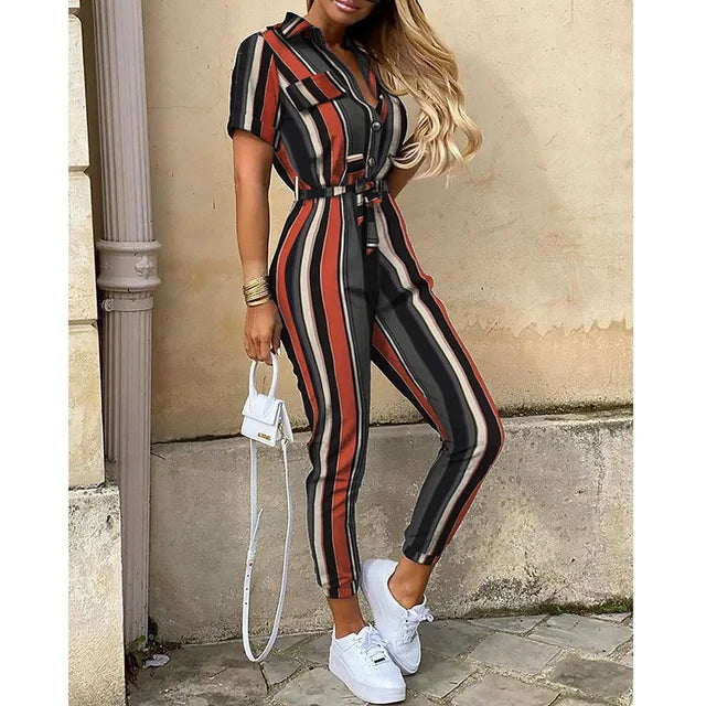 Kendra - Jumpsuit met Knoopsluiting voor Dames