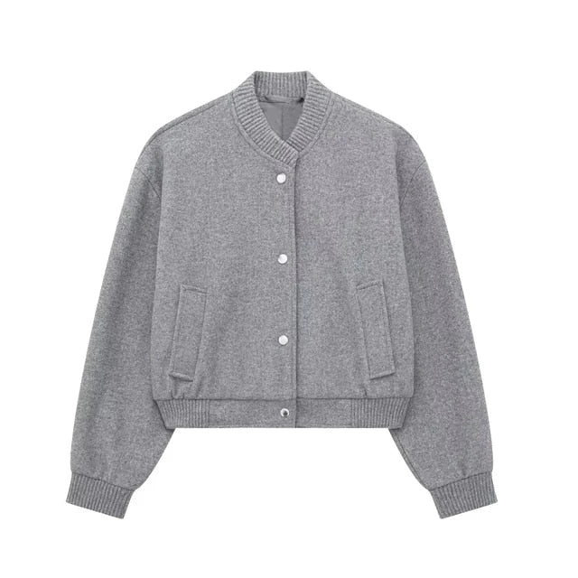 Bernice | Cropped Varsity Jacket