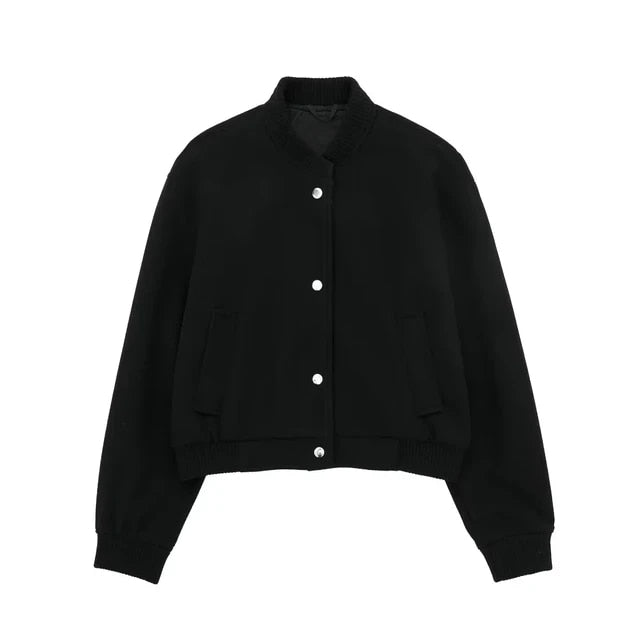 Bernice | Cropped Varsity Jacket