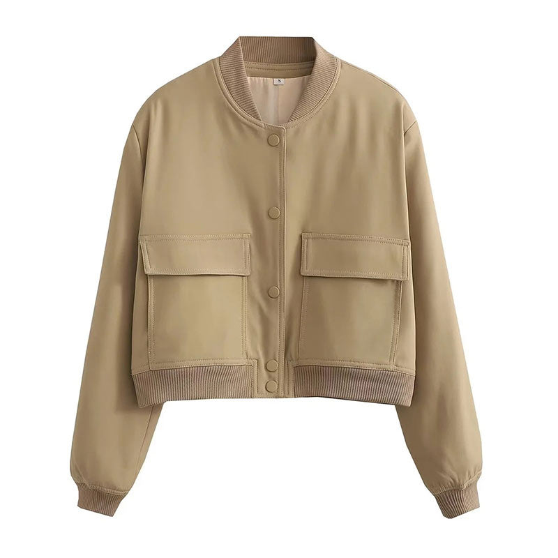 Celine | Bomber Jacket met Korte Taille