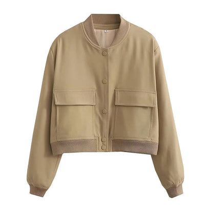Celine | Bomber Jacket met Korte Taille