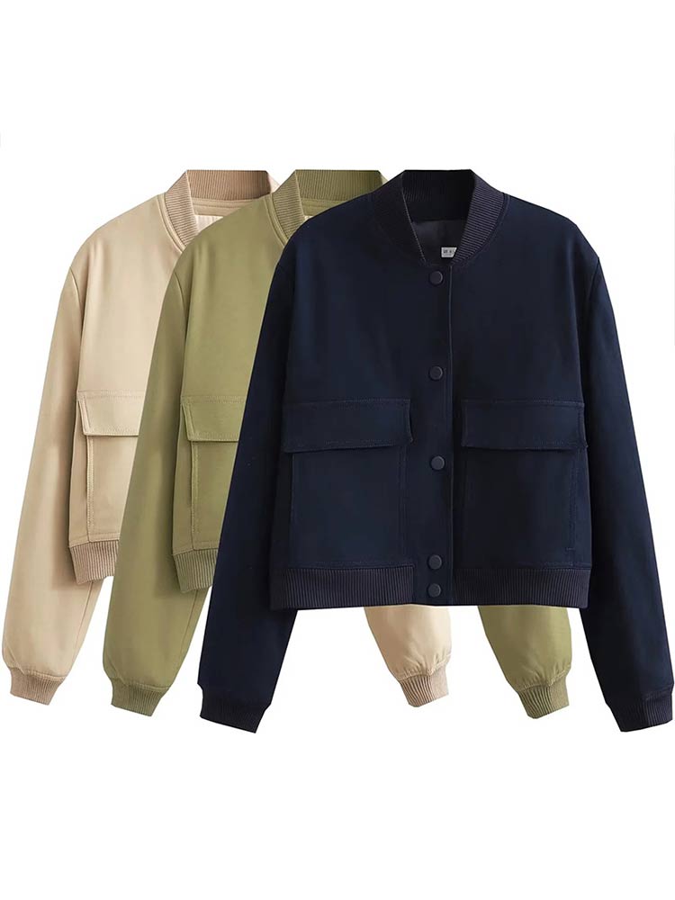 Celine | Bomber Jacket met Korte Taille