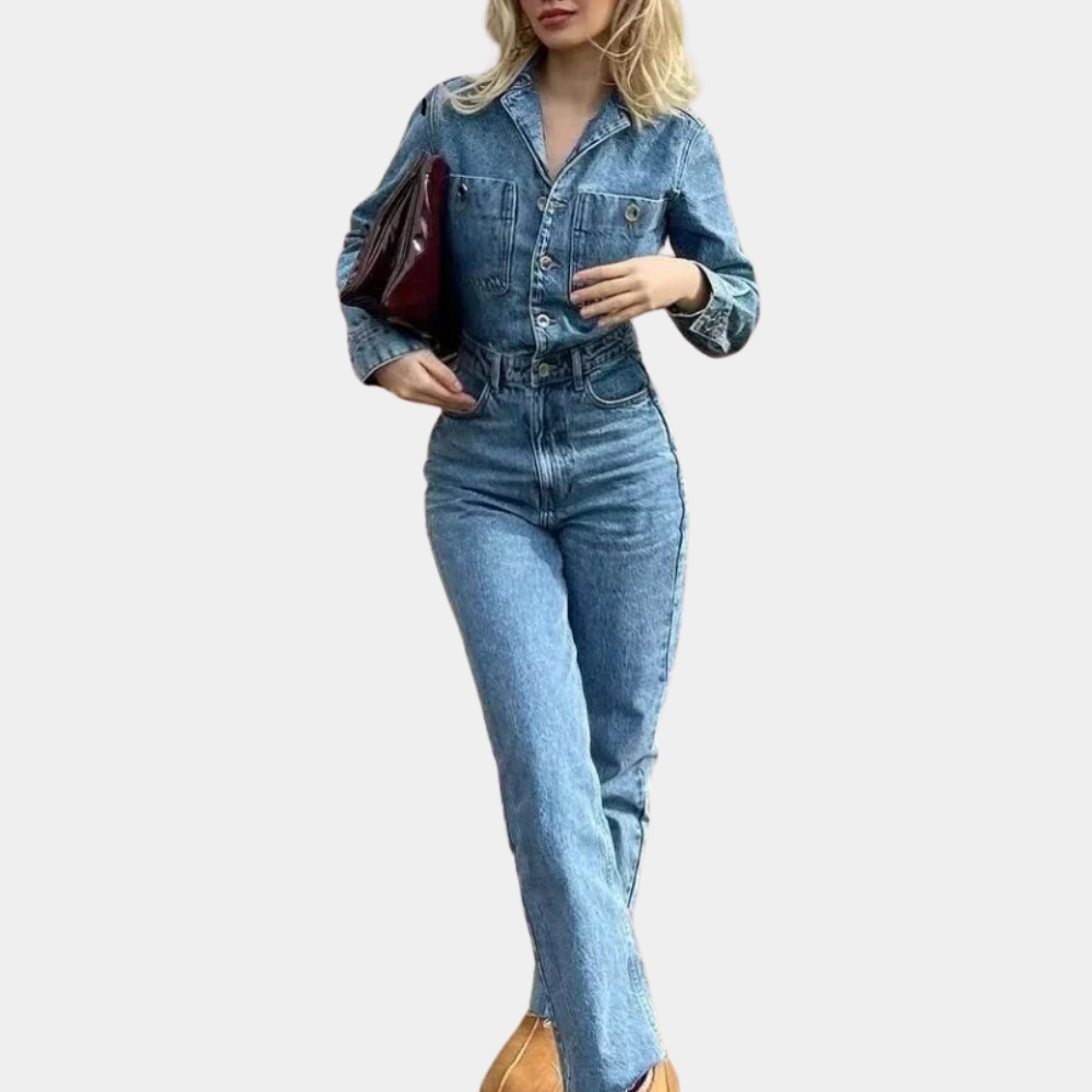denim jumpsuit