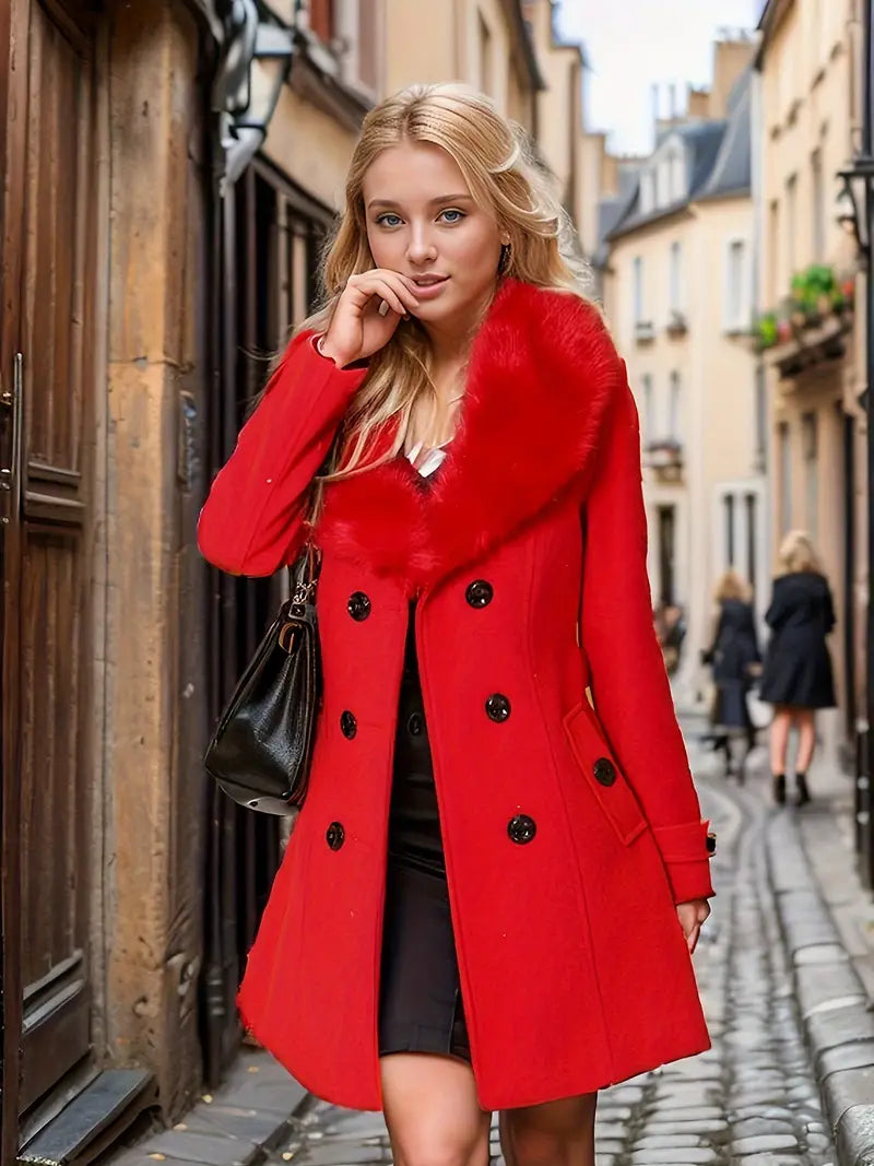 De Sabina trenchcoat combineert tijdloze elegantie en verfijnde stijl. Met een klassieke ceintuur en getailleerde pasvorm biedt deze jas warmte en een flatterend silhouet, perfect voor koudere dagen. Verkrijgbaar in de kleuren blauw, roze, rood en marineblauw, en maten S-2XL. Ideaal voor formele gelegenheden, stijlvolle uitstapjes of als elegante toevoeging aan je dagelijkse look. Bestel de Sabina nu en voeg luxe en comfort toe aan je wintergarderobe!