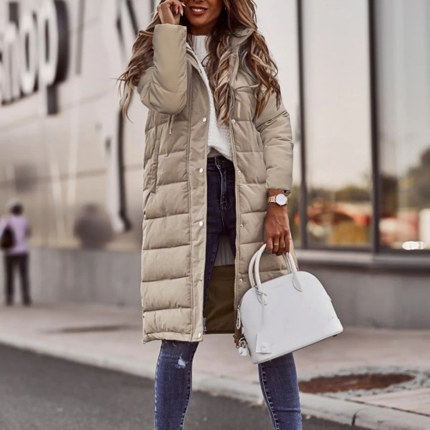 Zafira | Lange damesjas met capuchon